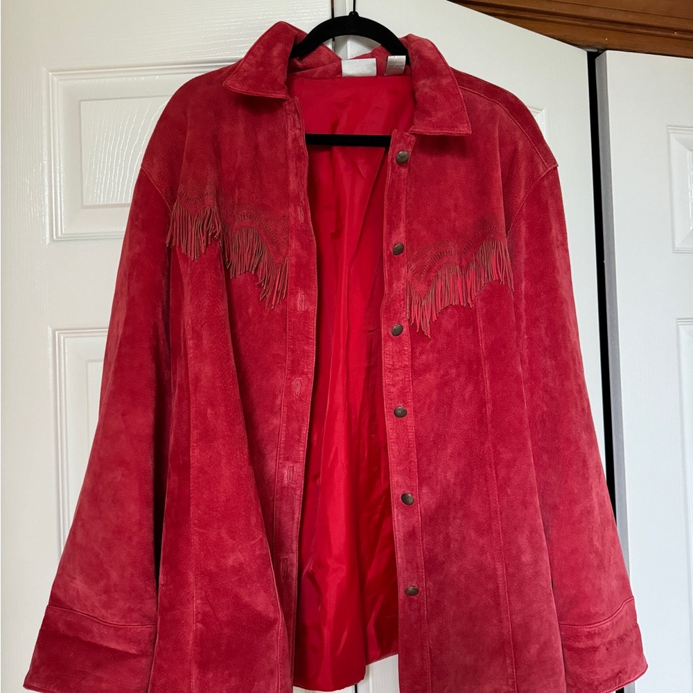 VTG Leather Red Suede Jacket